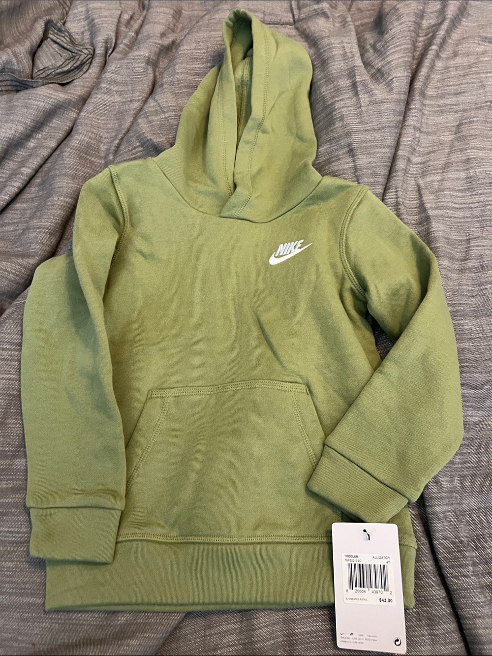 Nike Kids Olive Green Pullover Hoodie